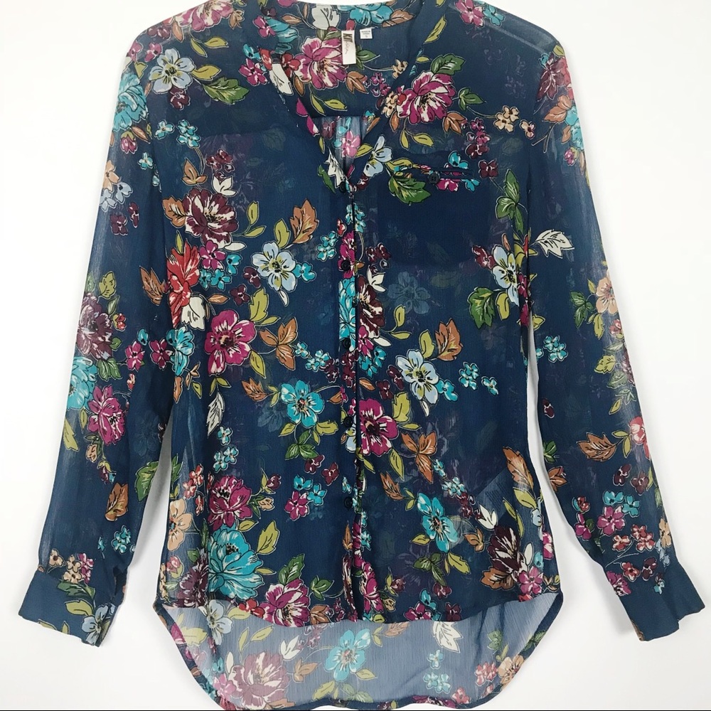Kut from the Kloth | Sheer Floral Blouse